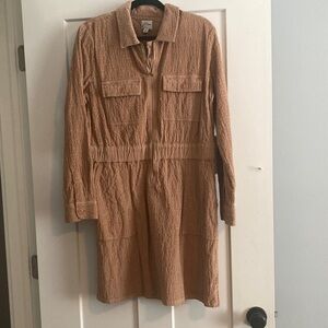 NWT J. Crew Tan Corduroy Dres